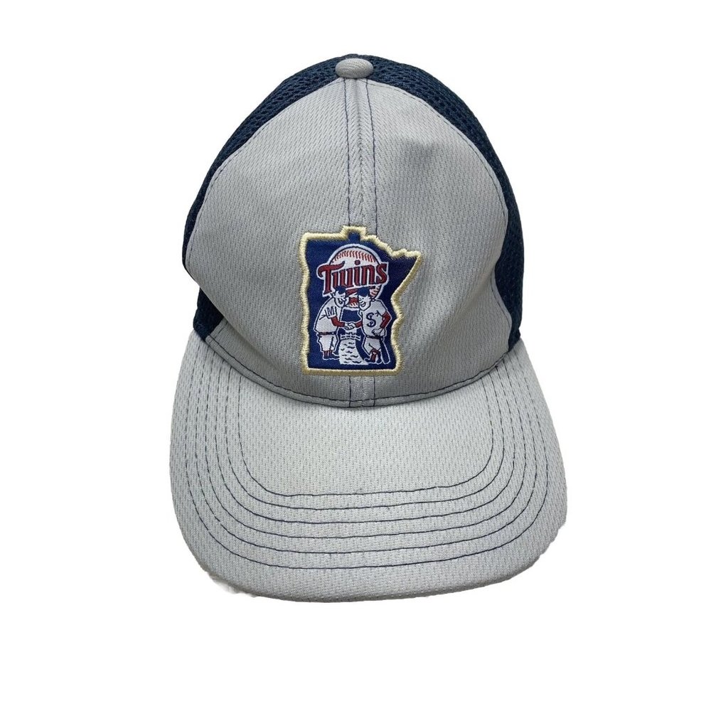 Men's Gray Mesh Back Baseball Cap Hat - Adjustable - Good Condition